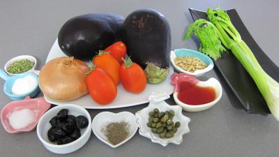 Ingrédients pour la recette : Caponata à la sicilienne