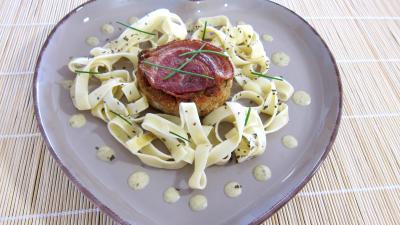 pain de mie : Assiette de croustillant au loup de mer