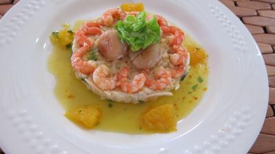Les grands classiques : Assiette de céleri-rave et pommes et noix de saint-Jacques
