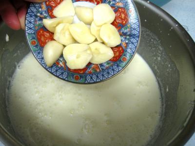 Crumble aux haricots verts et sa crème d'ail - 7.3