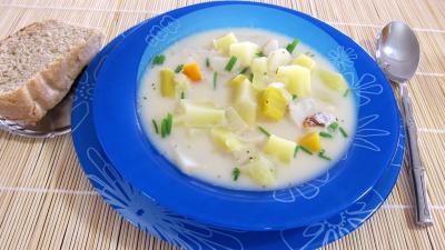 fond de veau : Assiette de topinambours et sa soupe facile