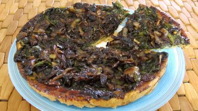 Recette Tatin aux oignons et aux épinards