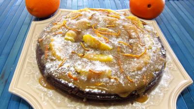 Les grands classiques : Plat d'une marquise au chocolat et aux oranges