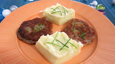 Fête des mères : Assiette de purée de pommes de terre et croquettes