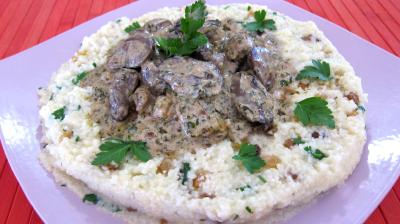 cèpe : Plat de coeurs de canard aux cèpes