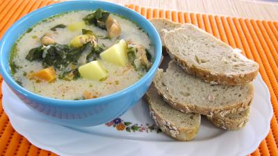 Broutes et blancs de poulet en soupe - 9.2