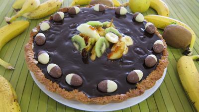 tarte sucrée : Tarte au chèvre et chocolat