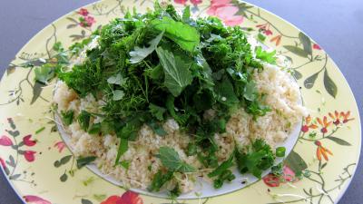 Couscous, légumes, fines herbes et gambas - 6.2