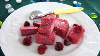 Image : Assiette de glace à la framboise
