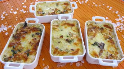 plat complet : Cassolettes de chou farci