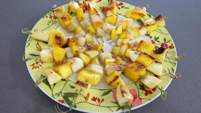 Pain perdu et ses brochettes de fruits à la plancha - 11.1