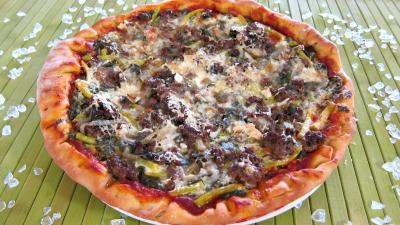 Les grands classiques : Assiette de pizza à l'oseille et aux haricots beurre