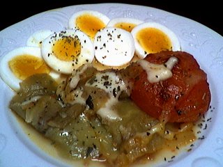 Image : Assiette de gratin d'aubergines, tomates, mozzarelle 