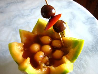 sirop de noix de coco : Cocktail de melon au Marsala