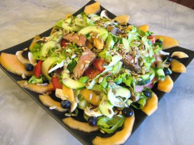Recette Plat de salade de melon aux graines de tournesol