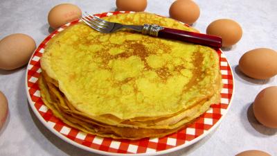 Cuisine diététique : Assiette de crêpes au safran et au marsala