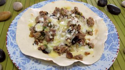 Cuisine mexicaine : Assiette de quesadilla au filet de porc