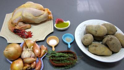 Ingrédients pour la recette : Poulet au four