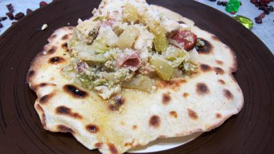 plat complet : Assiette de naans au chou chinois