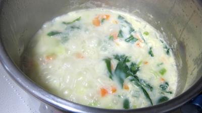 Epinards, carottes, poireau en velouté - 8.1