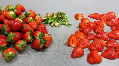 Pain perdu aux fraises et aux pignons - 4.4