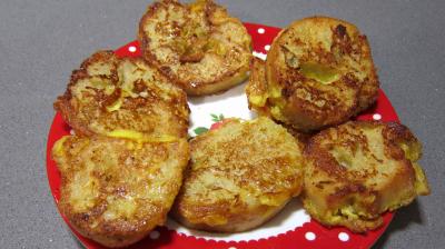 Pain perdu aux fraises et aux pignons - 7.3