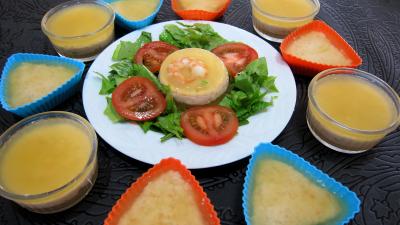 Recette Ramequins de mousse de gambas à la gelée d'orange