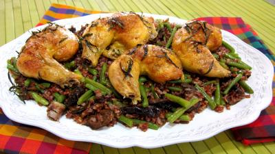 Recette Assiette de cuisses de poulet à l'estragon