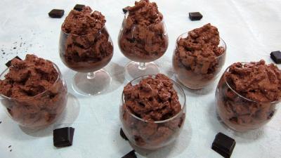 sucre en poudre : Verrines de mousse mascarpone au chocolat