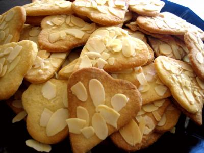 Recette biscuits de coeurs sablés aux amandes