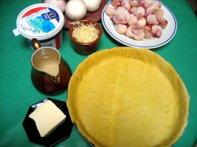 Ingrédients pour la recette : Coquilles Saint-Jacques en quiche