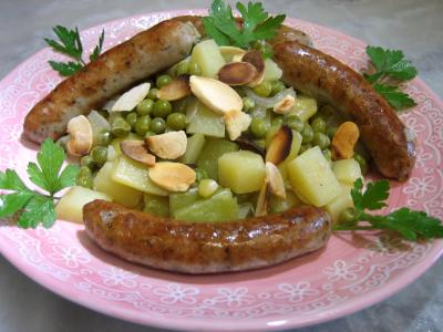 Image : recette Saucisses au miel et aux amandes