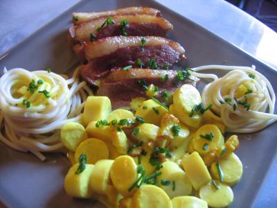 Image : recette Magret au coeur de palmier