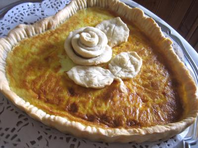crème allégée : Tarte au roquefort