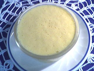 kaki : Coupe d'oeufs au lait aux kakis