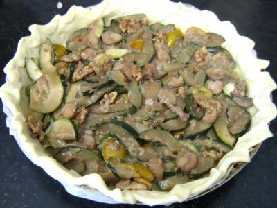 Courgettes aux champignons en quiche - 9.2