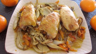 plat complet : Assiette de poulet aux fenouils et butternut
