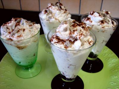 Image : recette Mousse au fromage blanc aux pêches