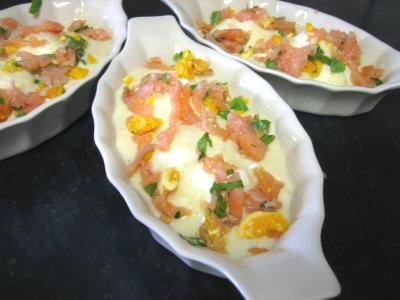 Image : recette Oeufs durs au saumon fumé