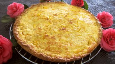 Desserts : Tarte au caillé de vache à la mangue
