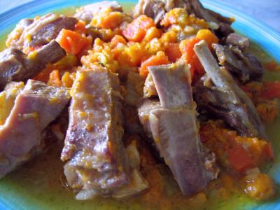 Image : Poitrine de porc aux patates douces