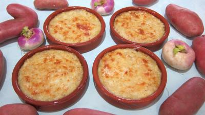 Légumes : ramequins de purée de navets