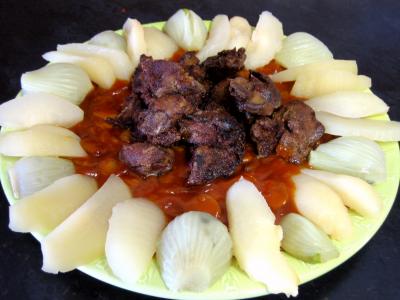 Recette Foies de volaille aux poires