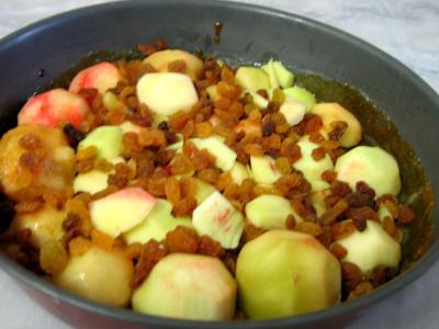 Flan aux pêches et aux raisins secs - 3.1