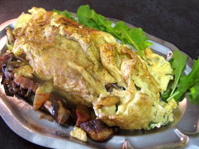 entrée à base de légumes : Omelette aux cèpes