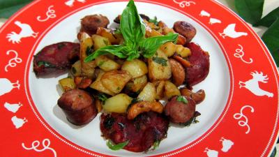 Printemps : Assiette de pommes de terre au chorizo