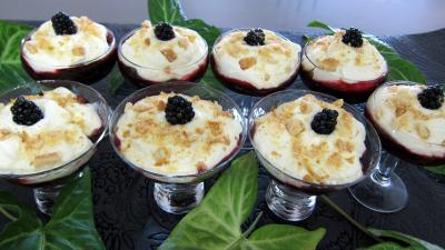 Anniversaire : Verrines de sullabub aux mûres
