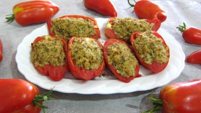 Cuisine diététique : Plat de tomates farcies aux crevettes