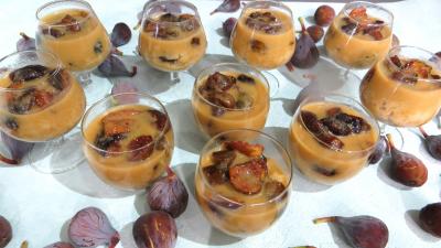 Recettes sans oeufs : Verrines de couscous sucré aux figures en verrines