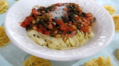 Image : recette Tagliatelle à la batavia et aux cocos blancs